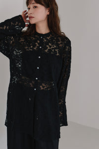 tulle embroidery shirt