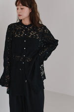 画像をギャラリービューアに読み込む, tulle embroidery shirt
