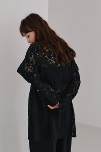 tulle embroidery shirt