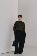 画像をギャラリービューアに読み込む, cropped knit pullover
