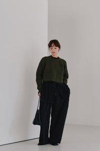 cropped knit pullover