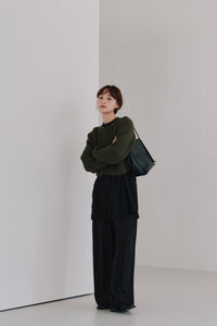 cropped knit pullover