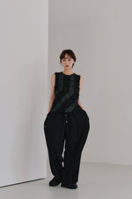 画像をギャラリービューアに読み込む, cut jacquard check blouse
