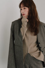 画像をギャラリービューアに読み込む, zip up rib knit
