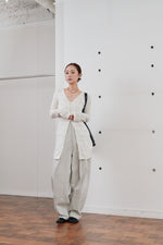 画像をギャラリービューアに読み込む, crochet lace Vneck cardigan
