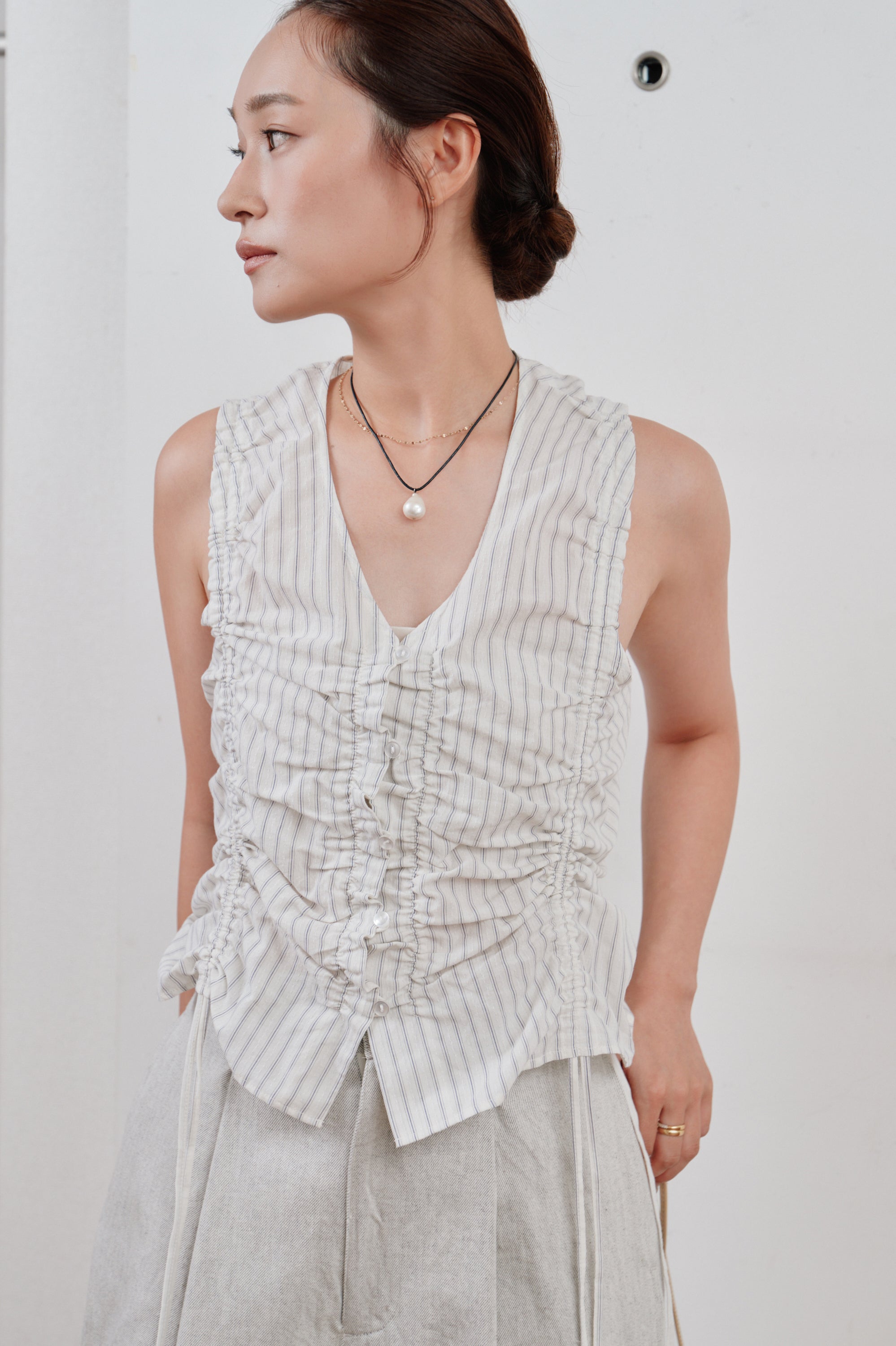 gather stripe top
