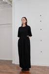 waist side slit cocoon dress