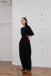 waist side slit cocoon dress