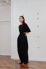 画像をギャラリービューアに読み込む, waist side slit cocoon dress
