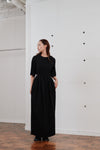 waist side slit cocoon dress