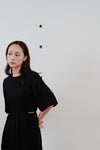 waist side slit cocoon dress