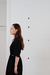 waist side slit cocoon dress