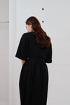 waist side slit cocoon dress
