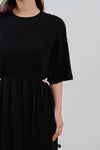 waist side slit cocoon dress