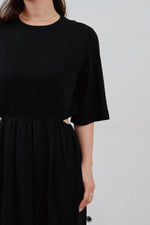画像をギャラリービューアに読み込む, waist side slit cocoon dress
