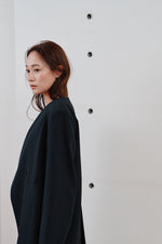 画像をギャラリービューアに読み込む, double button no collar jacket
