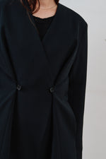 画像をギャラリービューアに読み込む, double button no collar jacket

