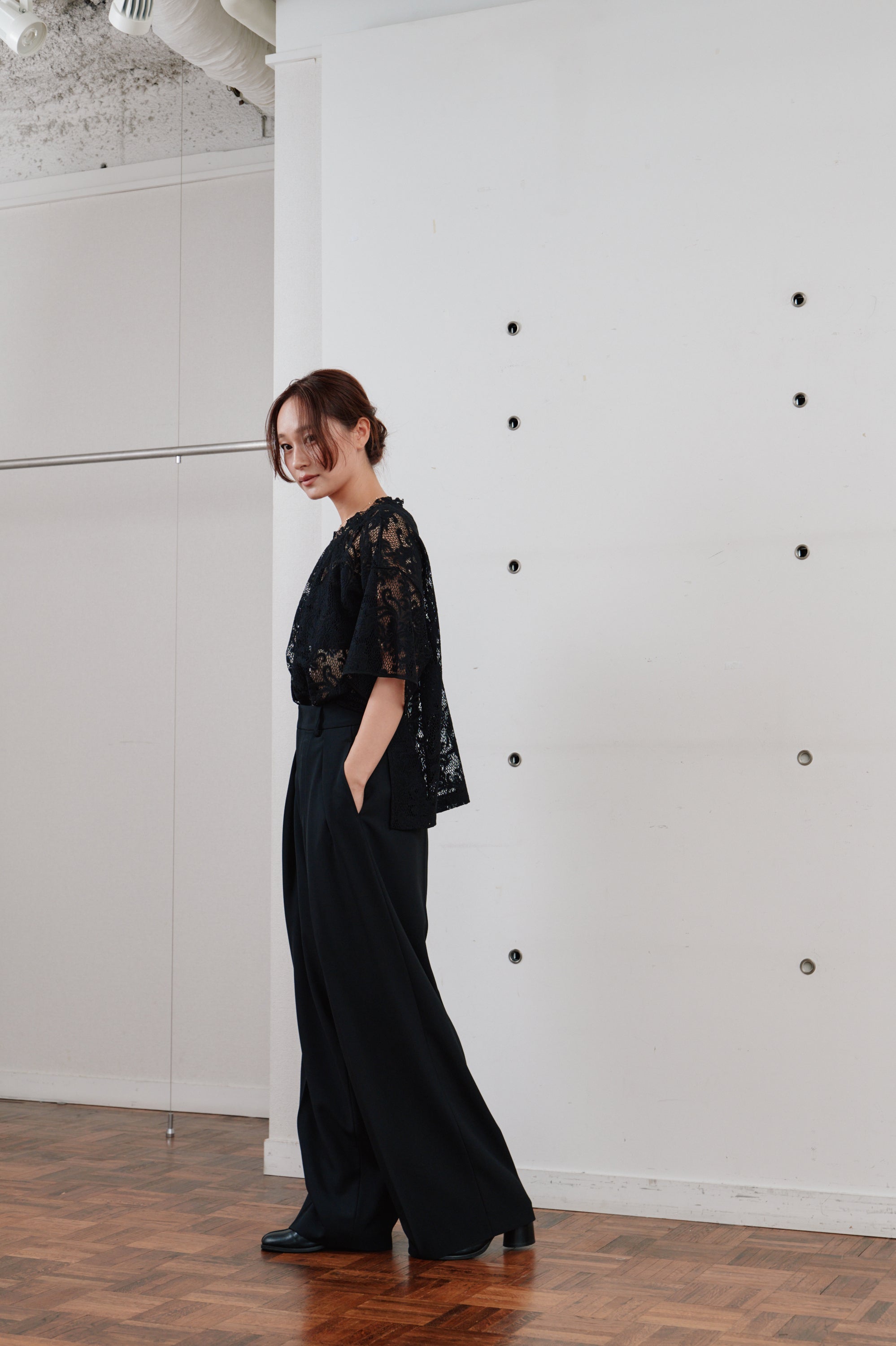 rascel lace half sleeve top