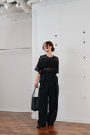 double tuck wide pants