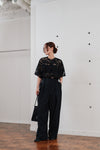 double tuck wide pants