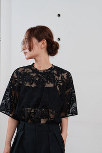 rascel lace half sleeve top