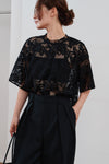 rascel lace half sleeve top