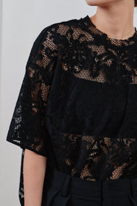 rascel lace half sleeve top