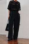 double tuck wide pants