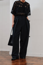 画像をギャラリービューアに読み込む, double tuck wide pants
