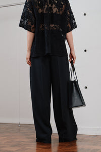 double tuck wide pants