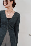 crochet lace Vneck cardigan