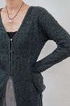 crochet lace Vneck cardigan