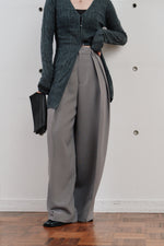 画像をギャラリービューアに読み込む, double tuck wide pants
