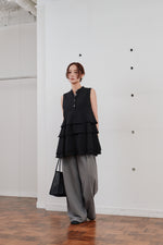 画像をギャラリービューアに読み込む, double tuck wide pants

