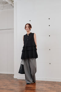 double tuck wide pants