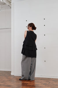 double tuck wide pants