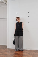 画像をギャラリービューアに読み込む, double tuck wide pants
