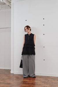 double tuck wide pants