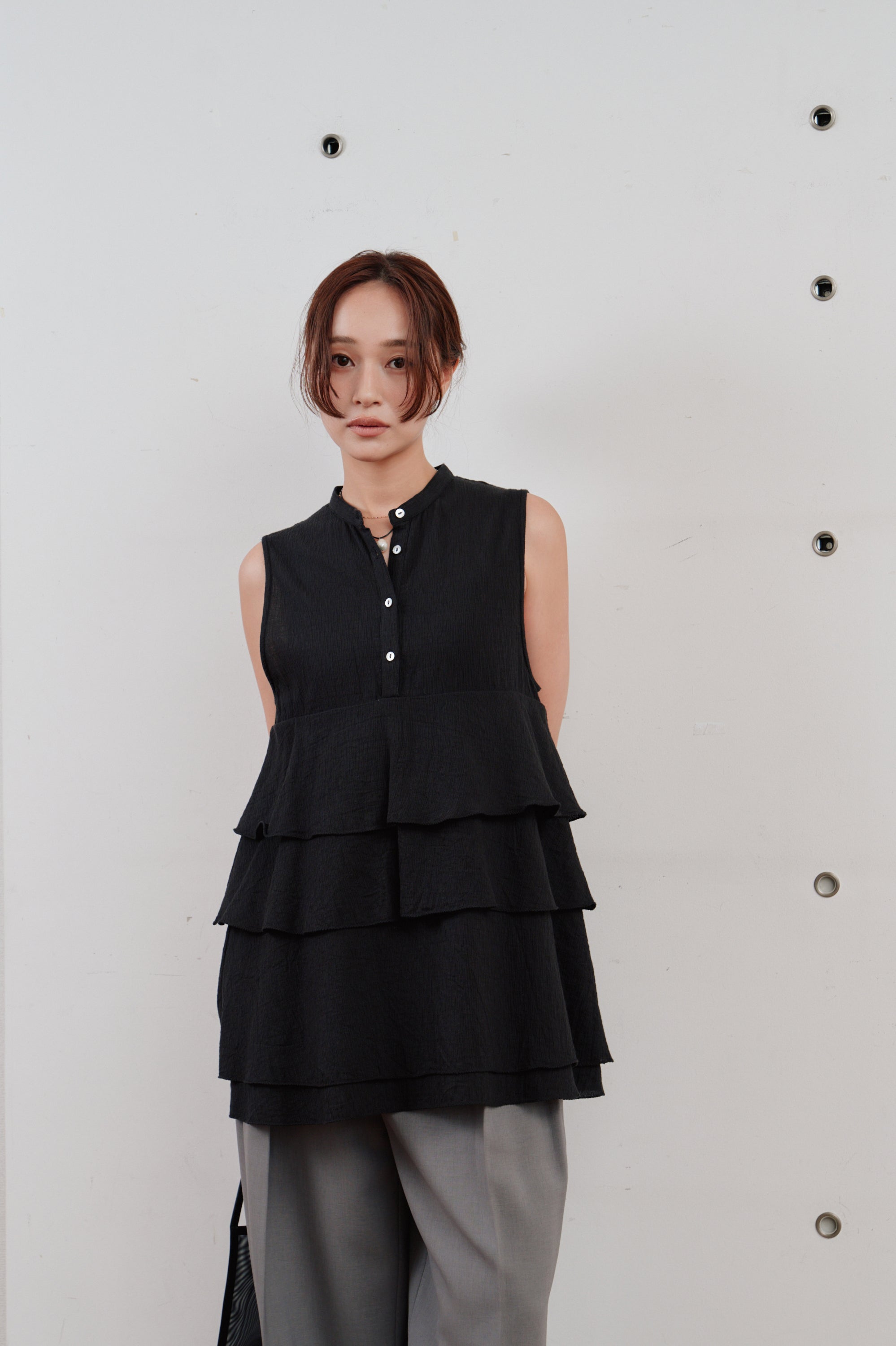 cotton crepe layer top - Hella (ヘラ）公式通販サイト