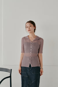 high neck rib top