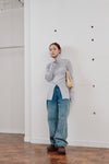 zip up rib knit