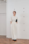 waist side slit cocoon dress