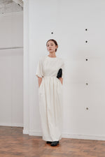 画像をギャラリービューアに読み込む, waist side slit cocoon dress
