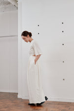 画像をギャラリービューアに読み込む, waist side slit cocoon dress
