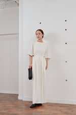 画像をギャラリービューアに読み込む, waist side slit cocoon dress

