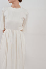 画像をギャラリービューアに読み込む, waist side slit cocoon dress
