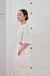 waist side slit cocoon dress