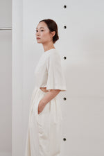 画像をギャラリービューアに読み込む, waist side slit cocoon dress
