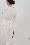 waist side slit cocoon dress