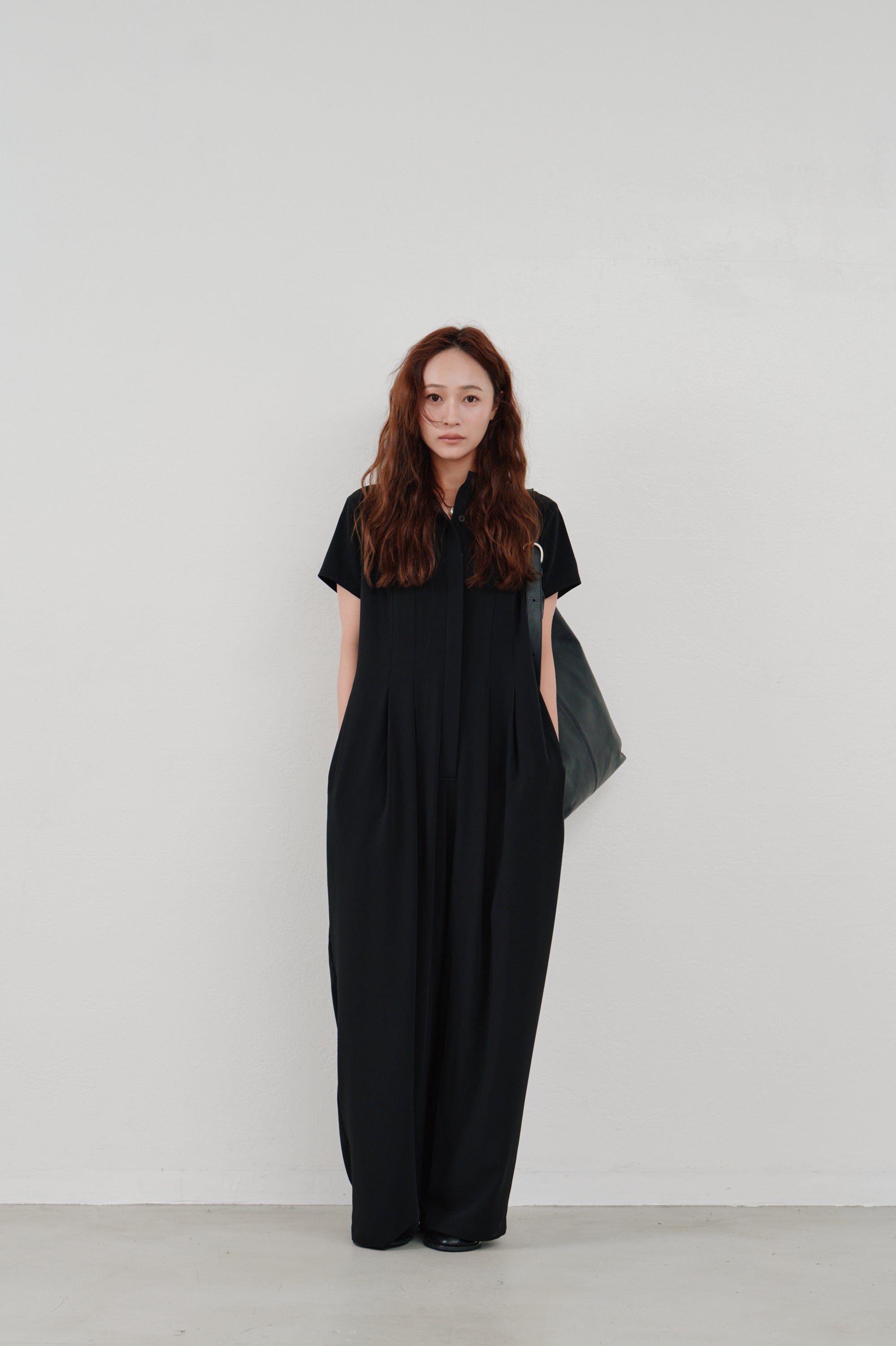 wide tuck jumpsuit